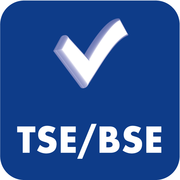 Logo du label TSE/BSE, qui certifie que ce textile permet de réduire les risques de contamination en cas manipulation de matière infectée par l'encéphalopathie spongiforme bovine