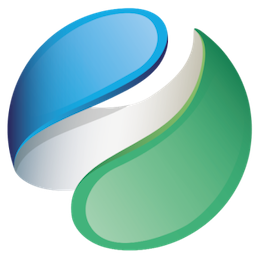 Symbol favicon of the SUBRENAT logo: the blue and green textile circle in the group colours