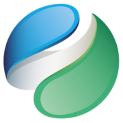 Symbole favicon du logo de SUBRENAT : le cercle textile bleu et vert aux couleurs du groupe