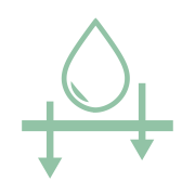 Pictogramme désignant un substrat qui permet une absorption rapide et efficace de la résine pour la création de solutions d'étanchéité liquide