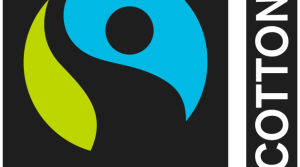 Logo Fairtrade Cotton, label qui certifie que le coton Subrenat est issu du commerce équitable et rémunérateur pour les producteurs
