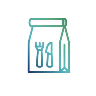 Illustration of the food packaging market for SUBRENAT technical fabrics (PLA, ecological food packaging, compostable...)