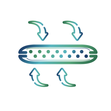 Illustration of the packaging of active ingredients market of SUBRENAT's technical fabrics (moisture absorbers, anti-static, anti-dust...)