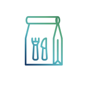 Illustration of the food packaging market for SUBRENAT technical fabrics (PLA, ecological food packaging, compostable...)